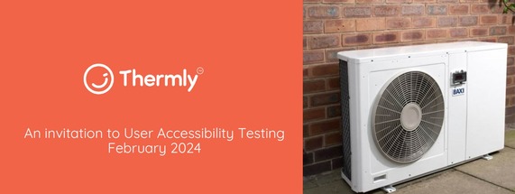 Thermly logo and an image of an air source heat pump