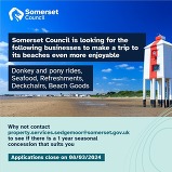 Somerset Council poster advertising beach businesses.