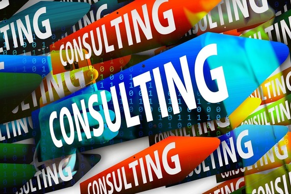 Stock image, captioned 'consulting' in repeat.