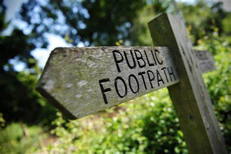 A public footpath sign