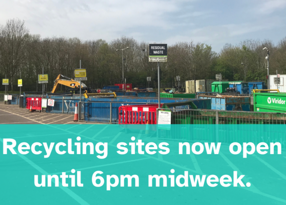 Summer opening times for recycling sites