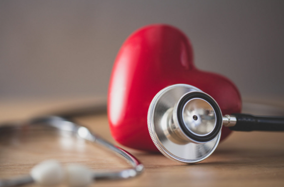 image of heart with stethoscope 