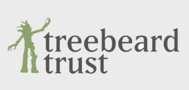 treebeard trust logo. Graphic of a human with a treelike body