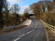 Completed roadworks at Roundwaters, between Exford and Wheddon-Cross.