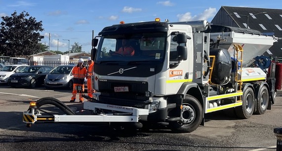 Kiely Bros' Multipatcher repairing a pothole.