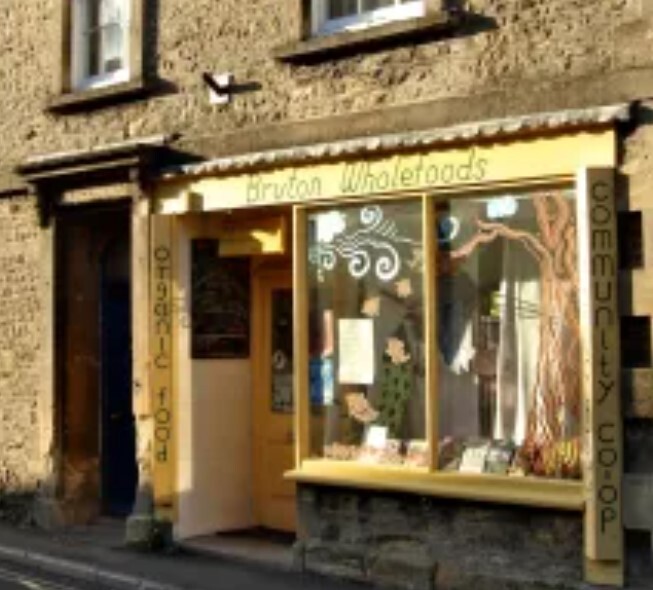 shop front of Bruton Wholefoods