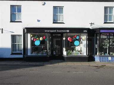 The store frontage of unwrapped essentials shop in castle cary