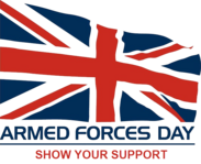 Armed Forces Day logo, captioned: 'show your support'.