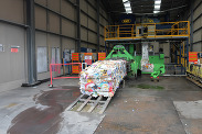 Compacted and baled recycling.