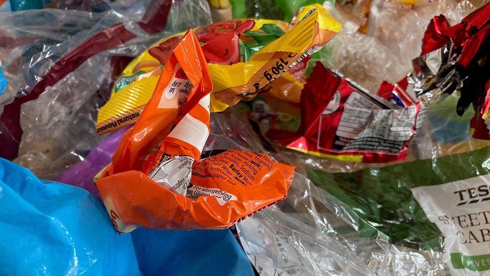 A selection of bags and wrapping.