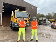 Two members of the councils gritter team