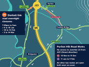A map detailing the traffic restrictions needed to carry out essential work.