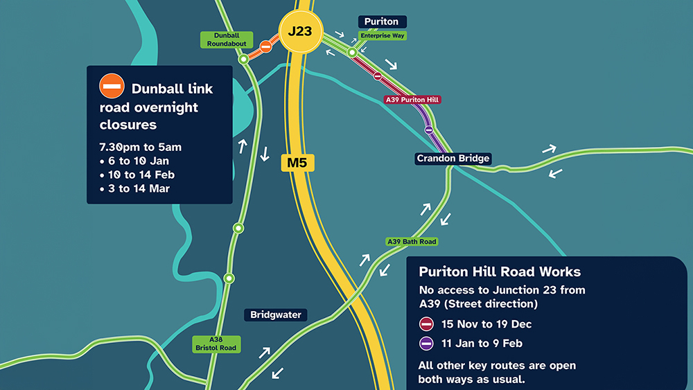 A map detailing the traffic restrictions needed to carry out essential work.