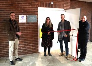 MP Adam Dance, Cllr Smith-Roberts, Quedam Mgr James Tovey & former Equalities Officer Dave Crisfiled opening the new Changing Places facility.