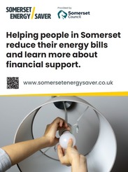 somerset energy saver logo and person changing a light bulb