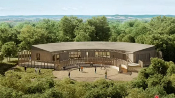 An artist's impression of the new visitor centre planned for Ham Hill.