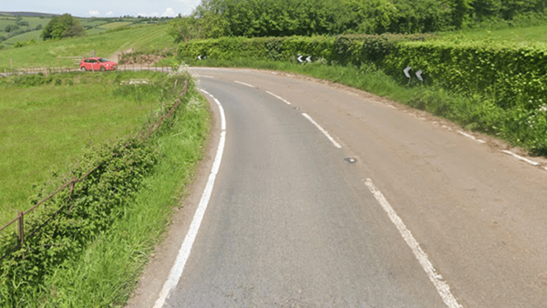 Street map view of Cutcombe Hill on the A396.