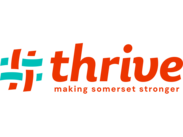 Thrive, the Community Council for Somerset logo.