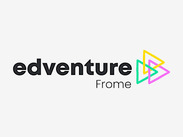 edventure Frome logo with bold text and three overlapping triangles in yellow, green, and pink.