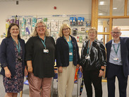 L-R: Jessica Rundle, Nikki Dyer, Cllr Sarah Wakefield, Mel Lock and Julian Bellew at the opening of Taunton’s SILC.