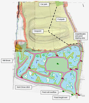 The design of the new wetlands project next to the Shapwick Nature Reserve.