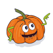 Pumpkin food waste character