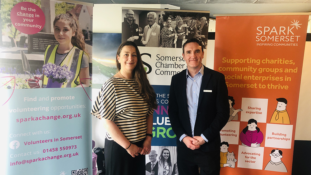 Chamber MD David Crew and Spark Somerset CEO Katherine Nolan.