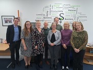Representatives from Somerset Council, Somerset Chamber of Commerce, Numatic, S Roberts Group and Marston Foods at the Smokefree launch.