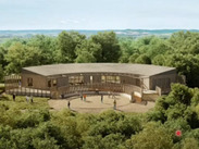 An artist's impression of the new visitor centre planned for Ham Hill.