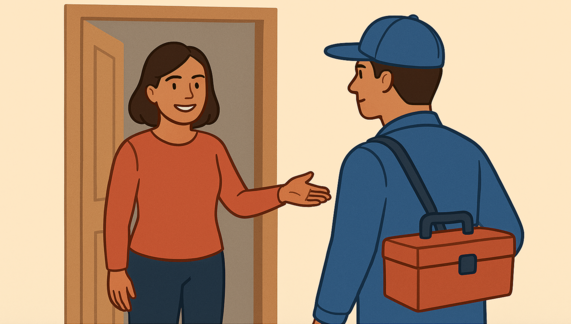 Tenant and repair person