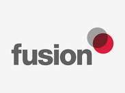 Fusion Lifestyle logo with grey “fusion” text and overlapping red and grey circular shapes on a white background.