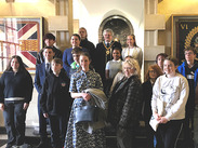 Cllr Mike Best with Somerset Youth Parliament members and advisers at County Hall, Taunton, during a meeting on youth participation.