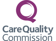 Care Quality Commission logo featuring a stylised purple letter Q above grey text reading “Care Quality Commission”.