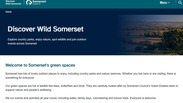 Discover Wild Somerset homepage with countryside image, site navigation and information about parks, wildlife and outdoor activities.