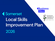 Somerset Local Skills Improvement Plan 2026 cover graphic with Business West and Somerset Chamber of Commerce logos.