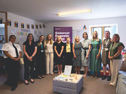 Police and Crime Commissioner Clare Moody meets Somerset Domestic Abuse Service staff and partners during a visit to a support centre.