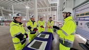 Council leaders at Gravity site wearing high vis