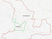 Map showing the boundaries of Huish Episcopi and Langport parishes and the proposed new combined parish area.