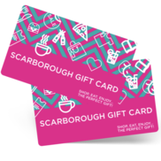 A picture of two Scarborough gift cards