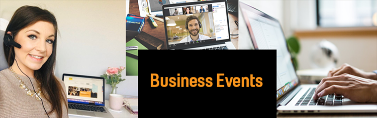Business Woman and the text Business Events