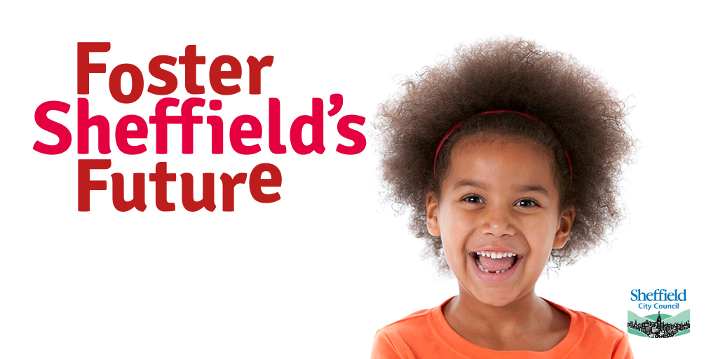 Image of little girl with fostering text