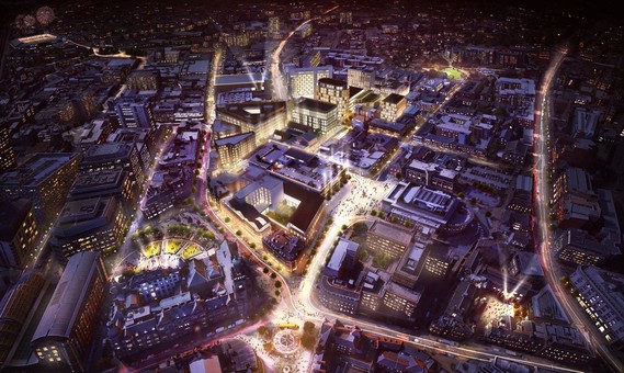 Heart of the city II - image of the city from above at night