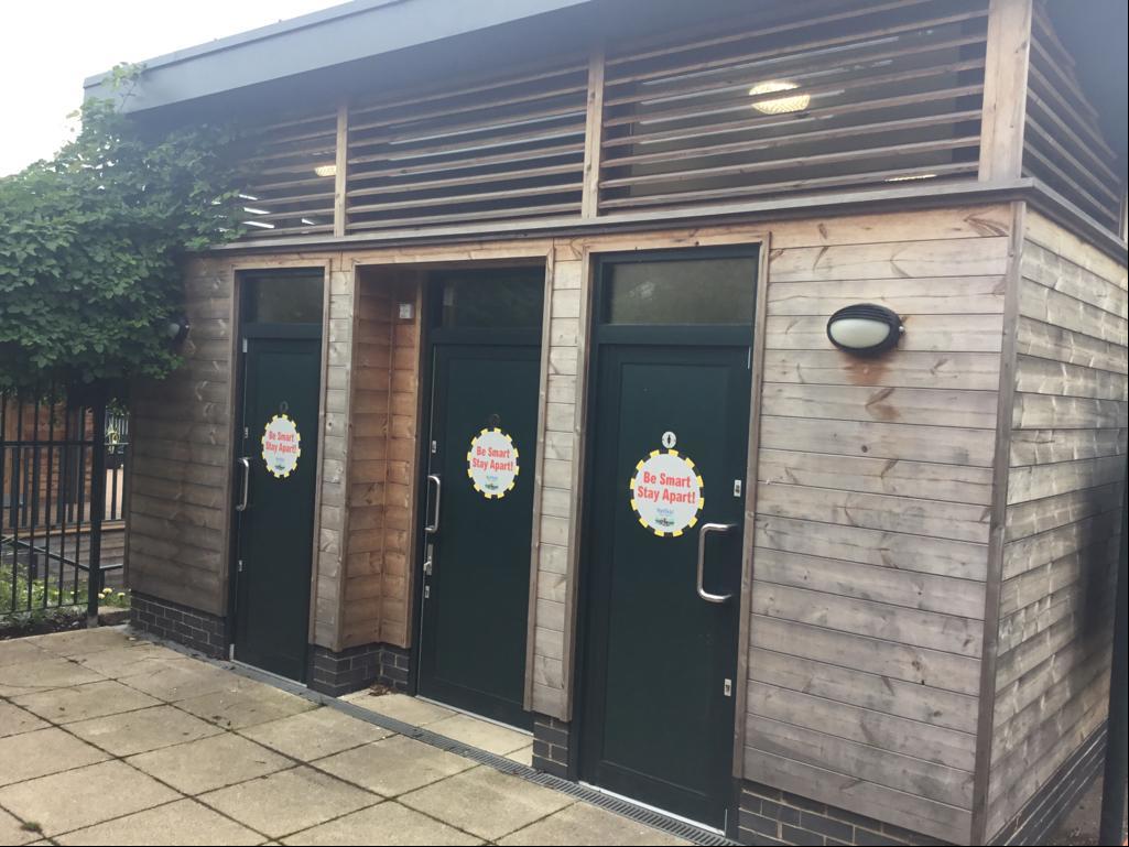Photo of the outside of park public toilets
