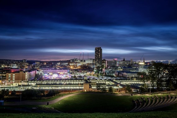 XuDong credit - Sheffield skyline at night