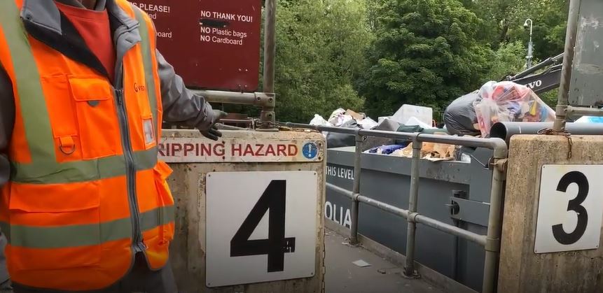 HWRC waste recycling centre tip