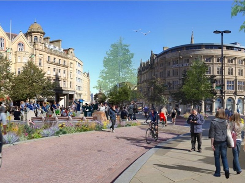 Artists impression of Town Hall square