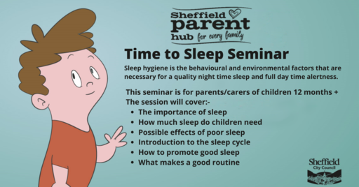 Sheffield Parent Hub Time to sleep Seminar