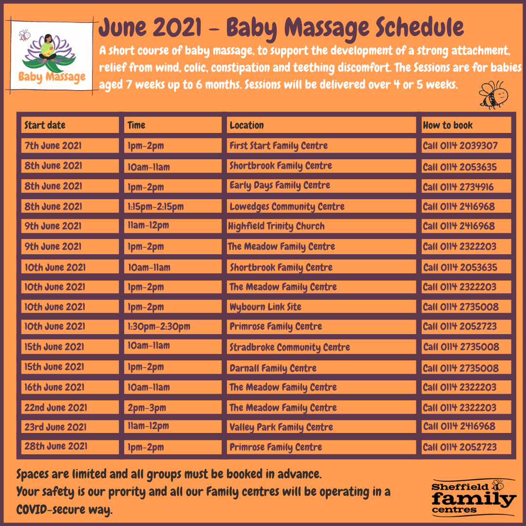 Sheffield Family Centres Baby Massage