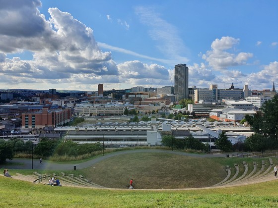 Sheffield skyline city centre view