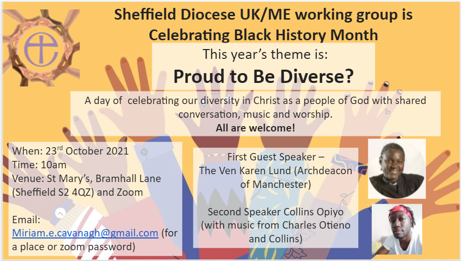 Sheffield Diocese UK/ME working group BHM event